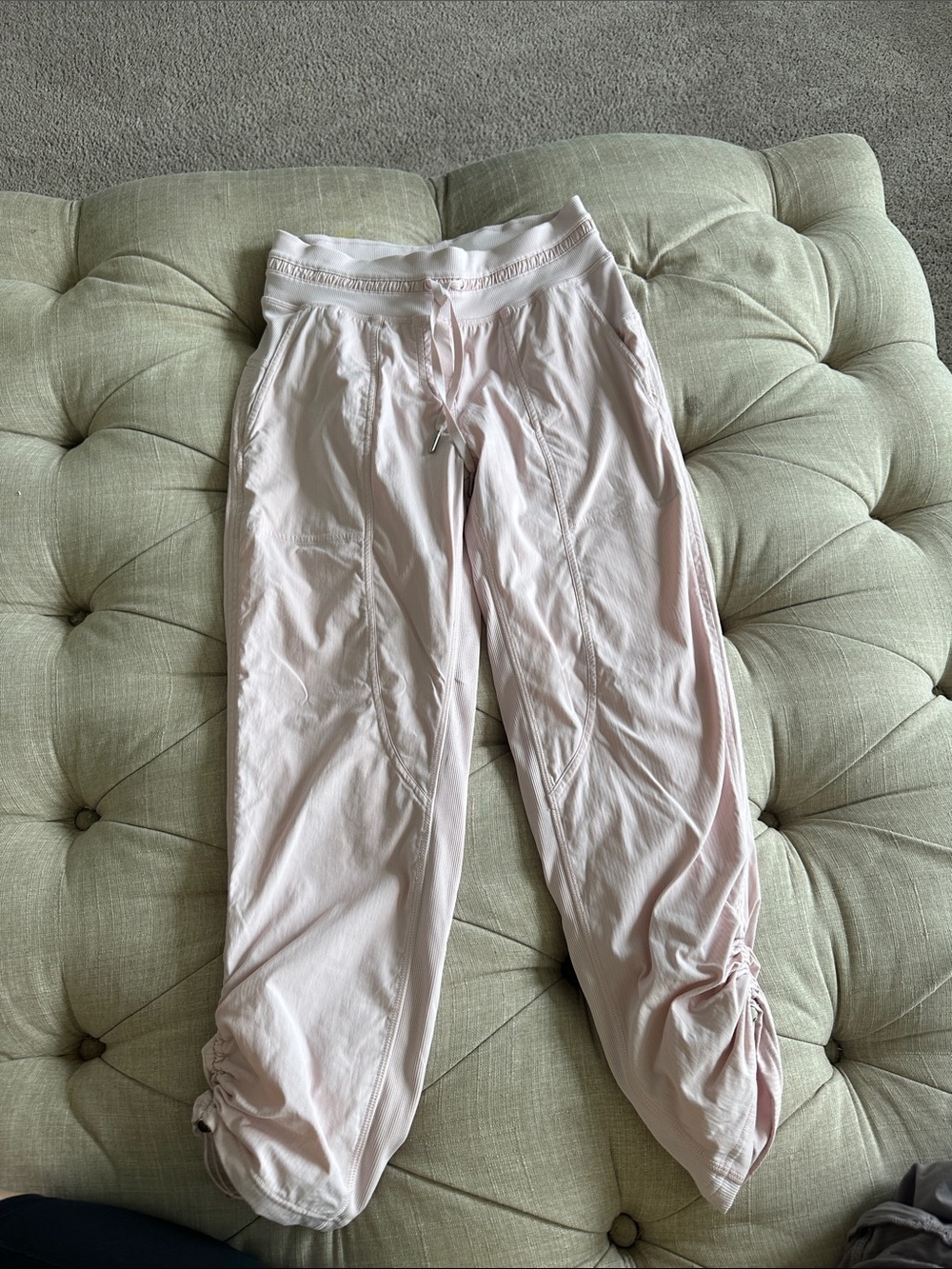 lululemon athletica Light Pink Drawstring Capri Leggings